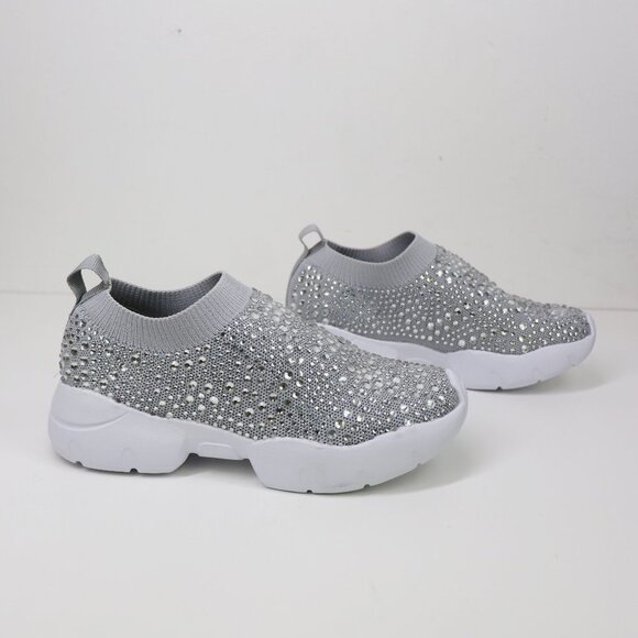 NWT Lauren Lorraine Carry Crystal Embellished Slip-On Sneaker Platform 5.5 - Picture 6 of 8